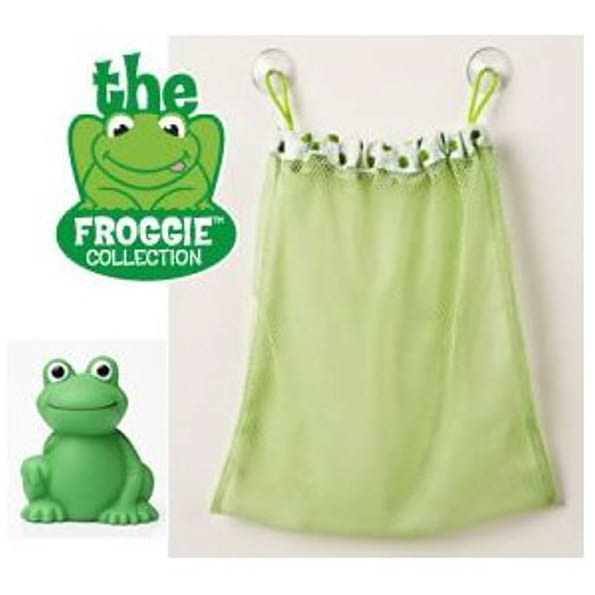 Mommy's Helper Tidy Tuby Toy Bag - Bath Tub Toy Bag with Suction Cups & toy Frog