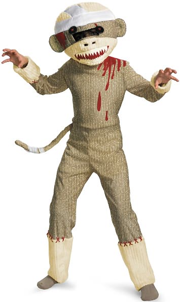 Disguise 198349 Zombie Sock Monkey Child Costume