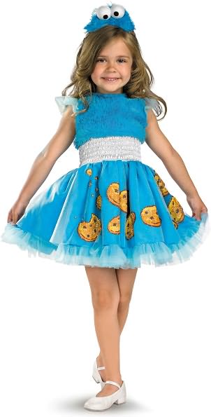 Sesame Street - Frilly Cookie Monster Toddler / Child Costume: Small (4/6X)