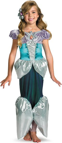 Disguise 198322 Disney Princess- Ariel Lame Deluxe Toddler- Child Costume