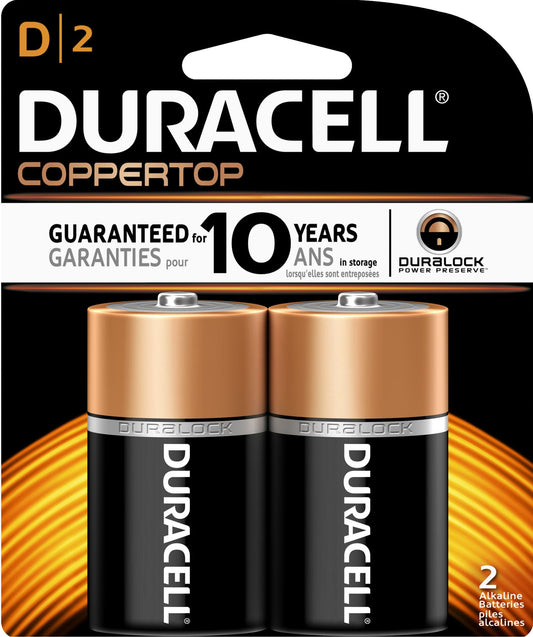 Duracell D 2PK Alkaline Batteries