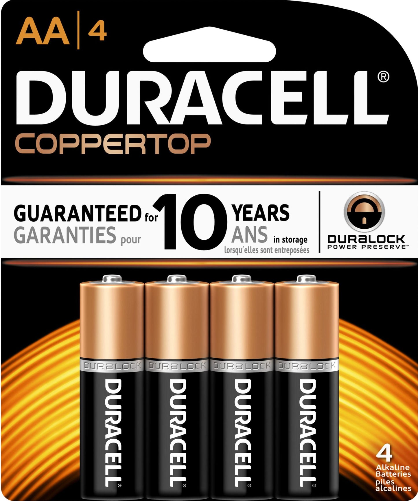 Duracell AA 4PK Alkaline Batteries