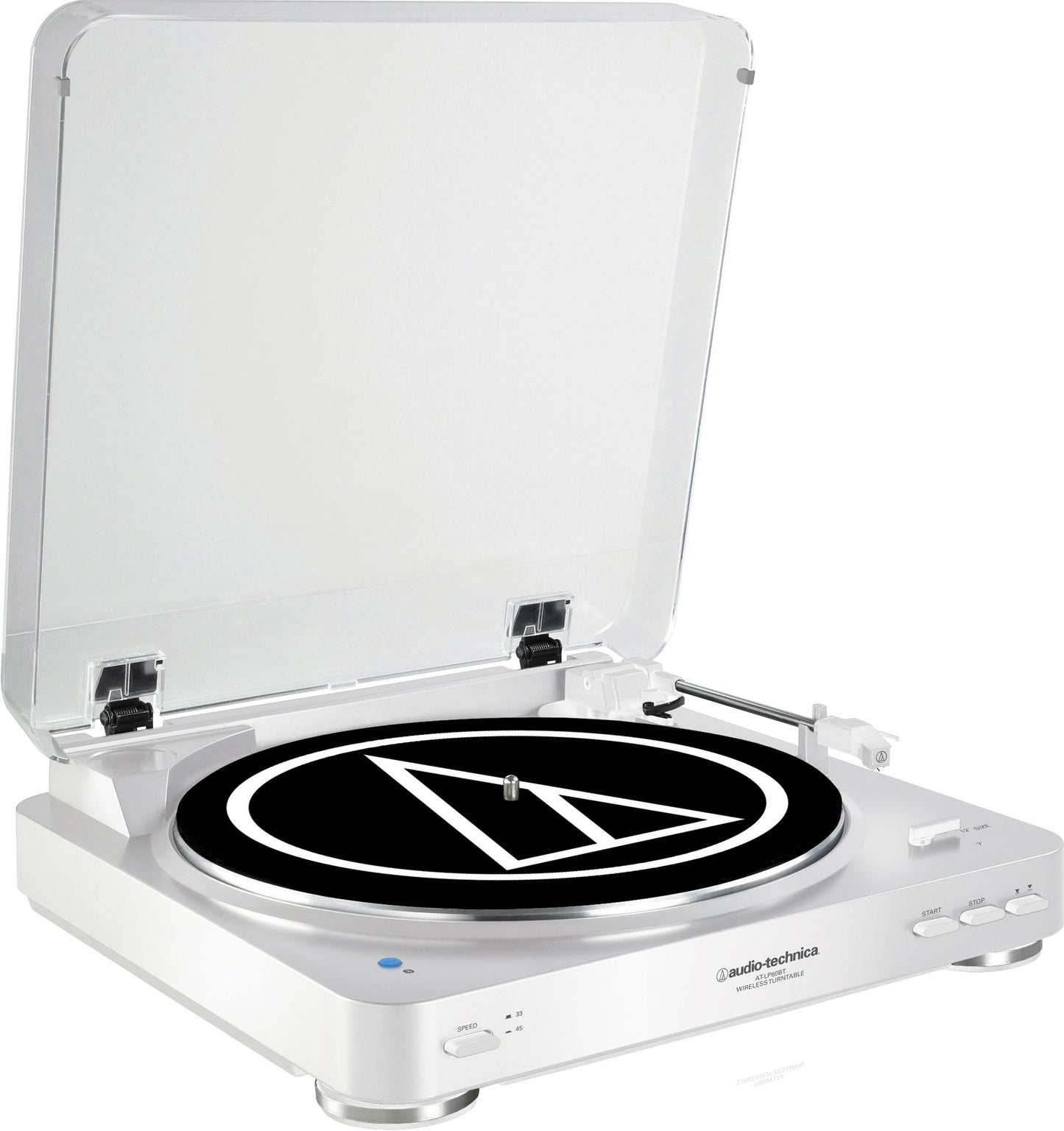 Audio-Technica AT-LP60WH-BT Fully Automatic Wireless Belt-Drive Stereo Turntable - White"