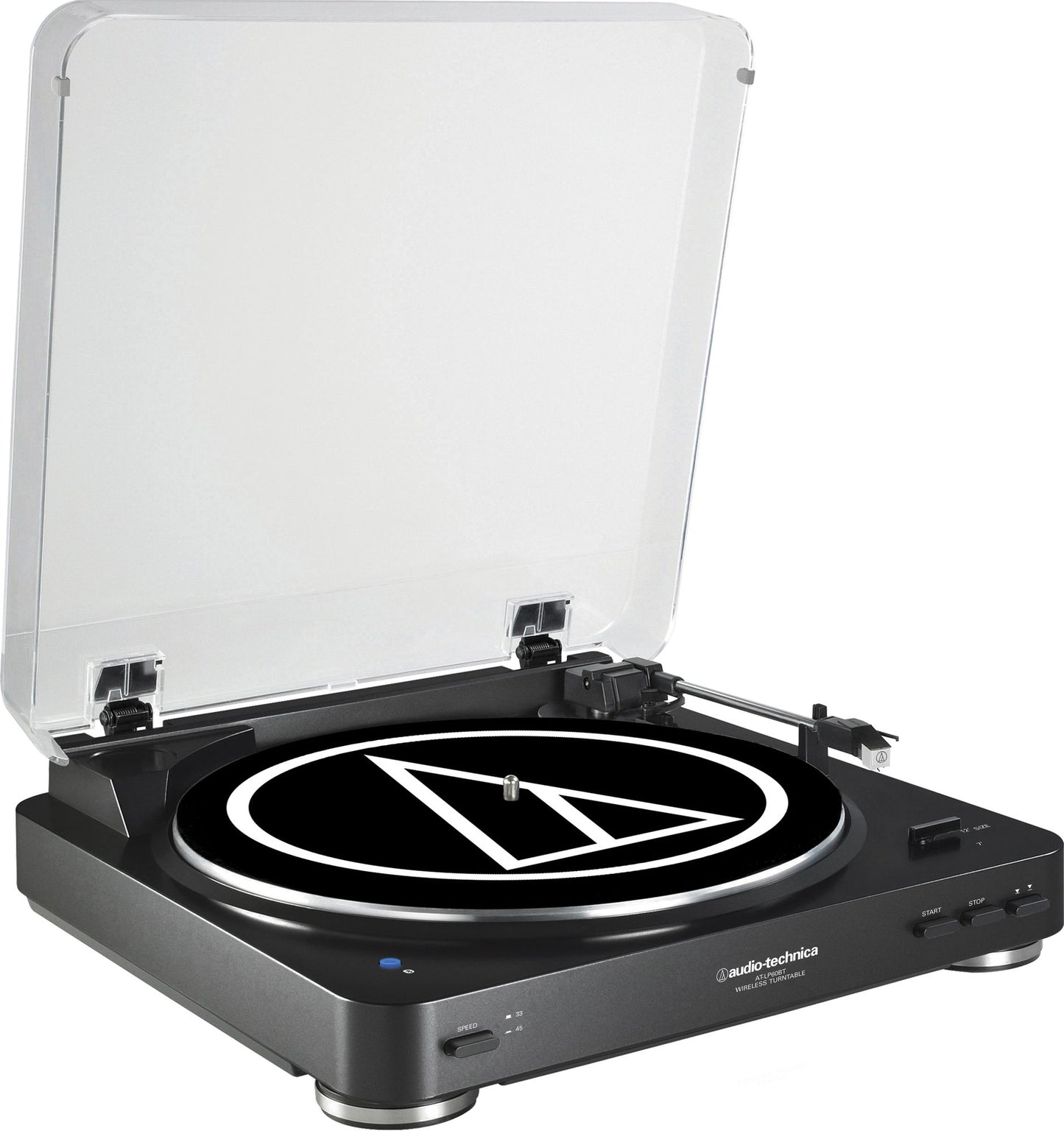 Audio-Technica AT-LP60BK-BT Fully Automatic Wireless Belt-Drive Stereo Turntable - Black"