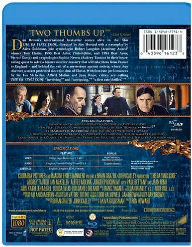 The Da Vinci Code [Blu-ray] [Extended Cut] [2 Discs]