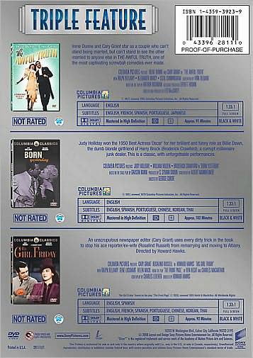 The Awful Truth/Born Yesterday/His Girl Friday [3 Discs]