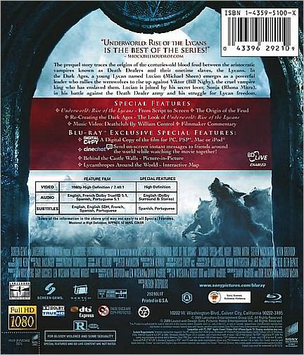 Underworld: Rise of the Lycans [Blu-ray]
