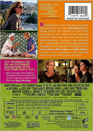 Eat Pray Love [Theatrical Version/Extended Cut]