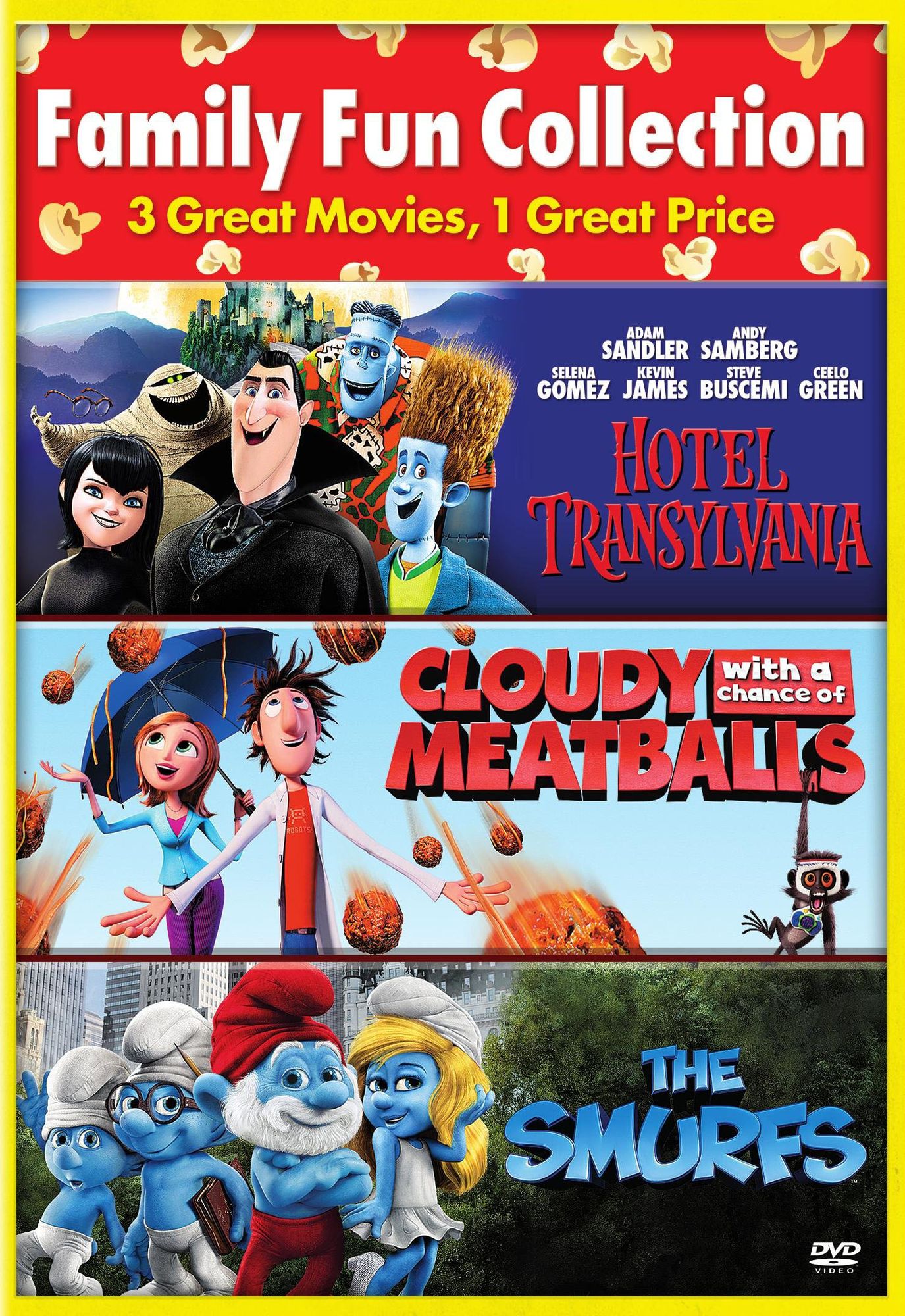 Cloudy With A Chance Of Meatballs/hotel Transylvania/the Smurfs