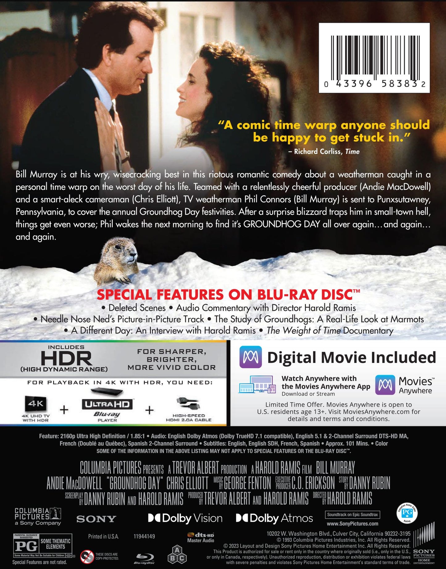 Groundhog Day: 30Th Anniversary (4K) (Ltd) (Stbk)