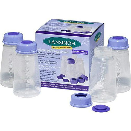 Lansinoh Set of 4 Breast Milk Storage Bottles