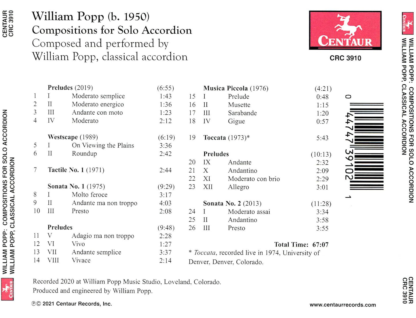 Compositions For Solo Accordion