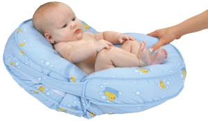 Leachco Tuckie Duckie - Adjustable Bath Support , Blue Ducks