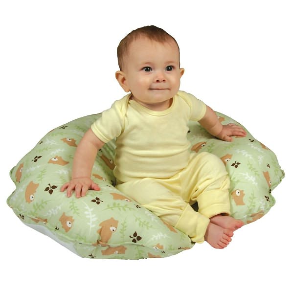 Leachco Cuddle-U Original Nursing Pillow and More, Green Bears