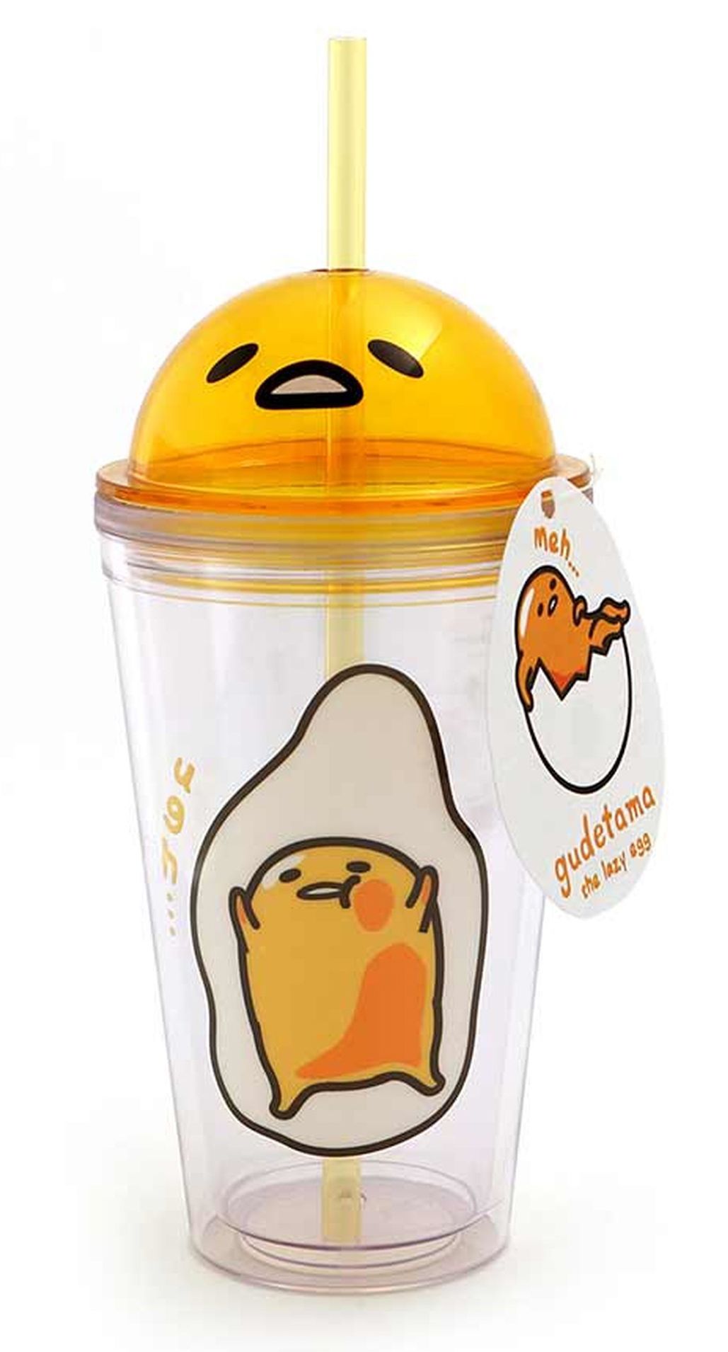 Gudetama Acrylic Tumber with Straw
