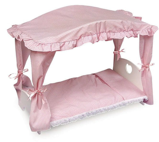 Doll Canopy Bed with Bedding