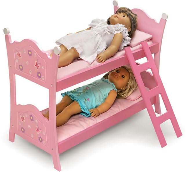 Blossoms & Butterflies Doll Bunk Bed with Ladder