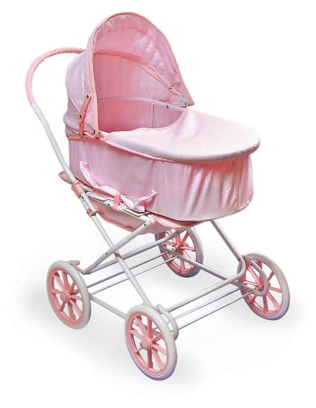 Pink Gingham 3-in-1 Doll Pram/Carrier/Stroller
