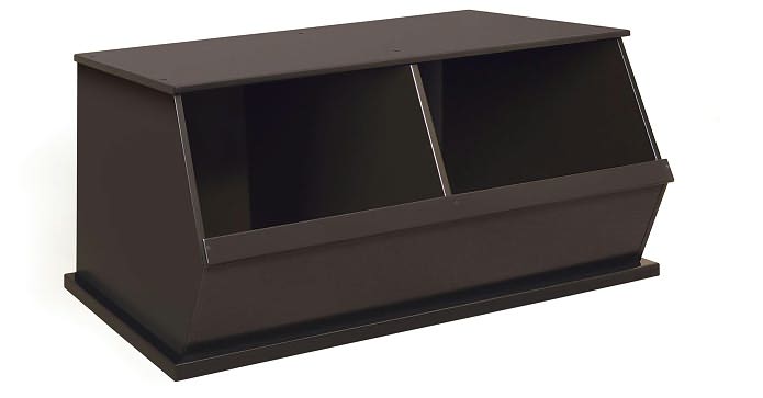 Two Bin Storage Cubby - Espresso