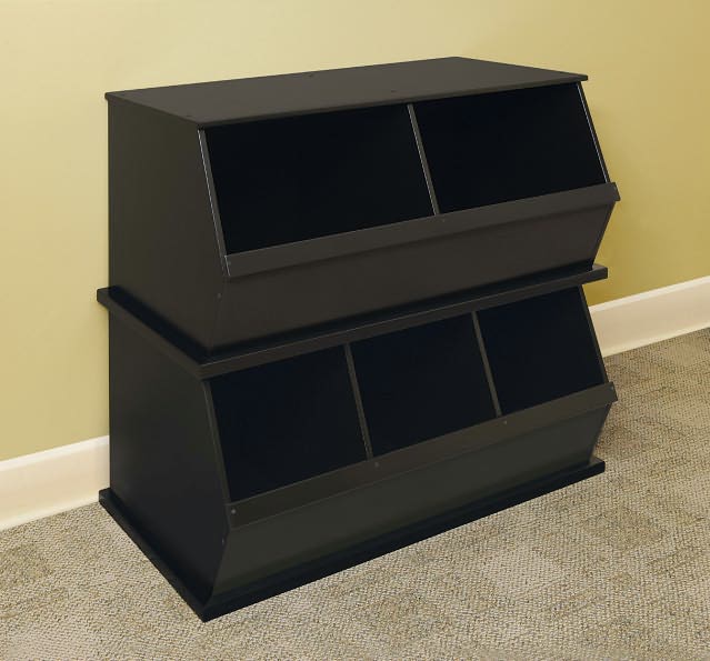 Three Bin Storage Cubby - Espresso