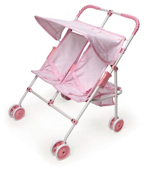 Double Umbrella Doll Stroller