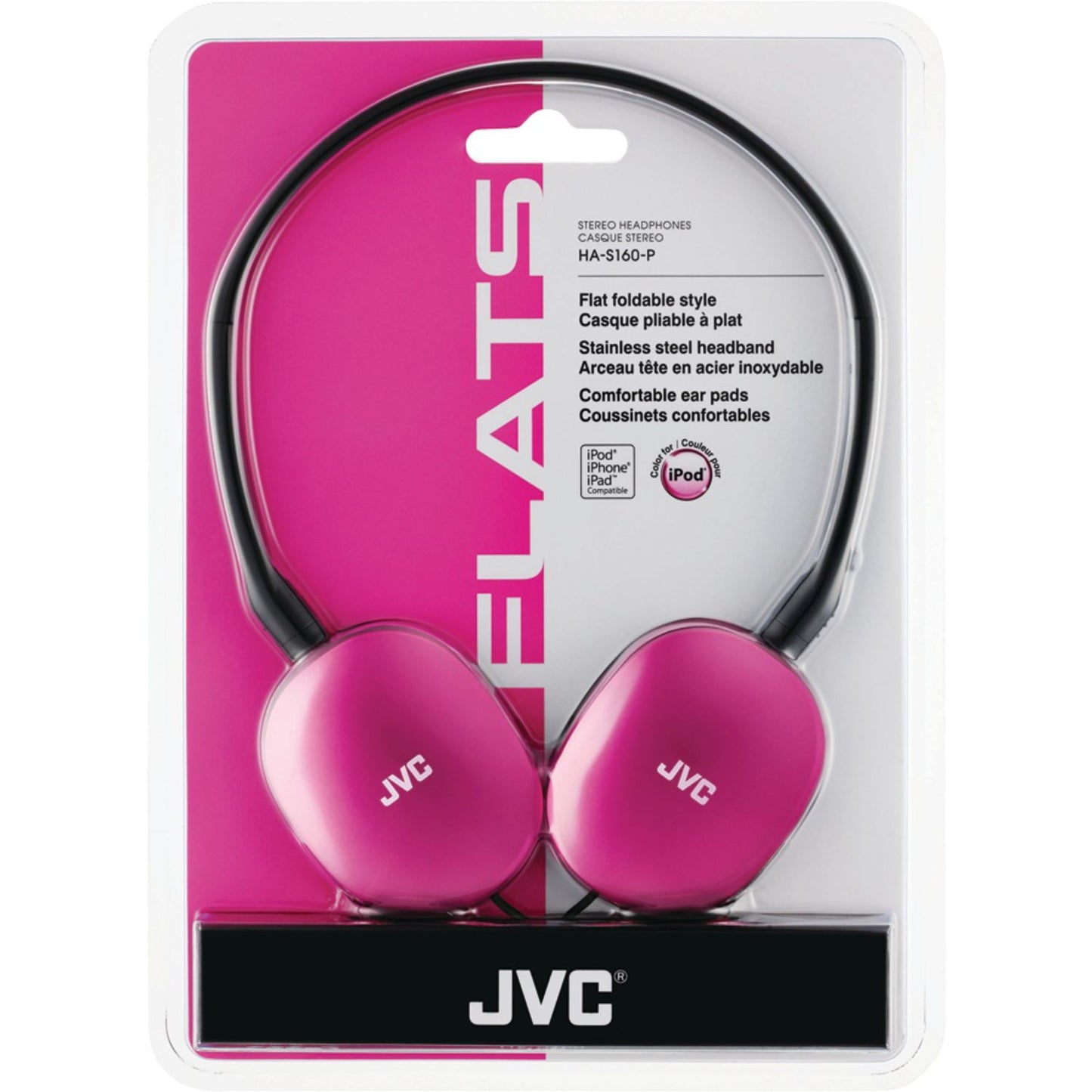 JVC HA-S160 Headphone - Stereo - Pink