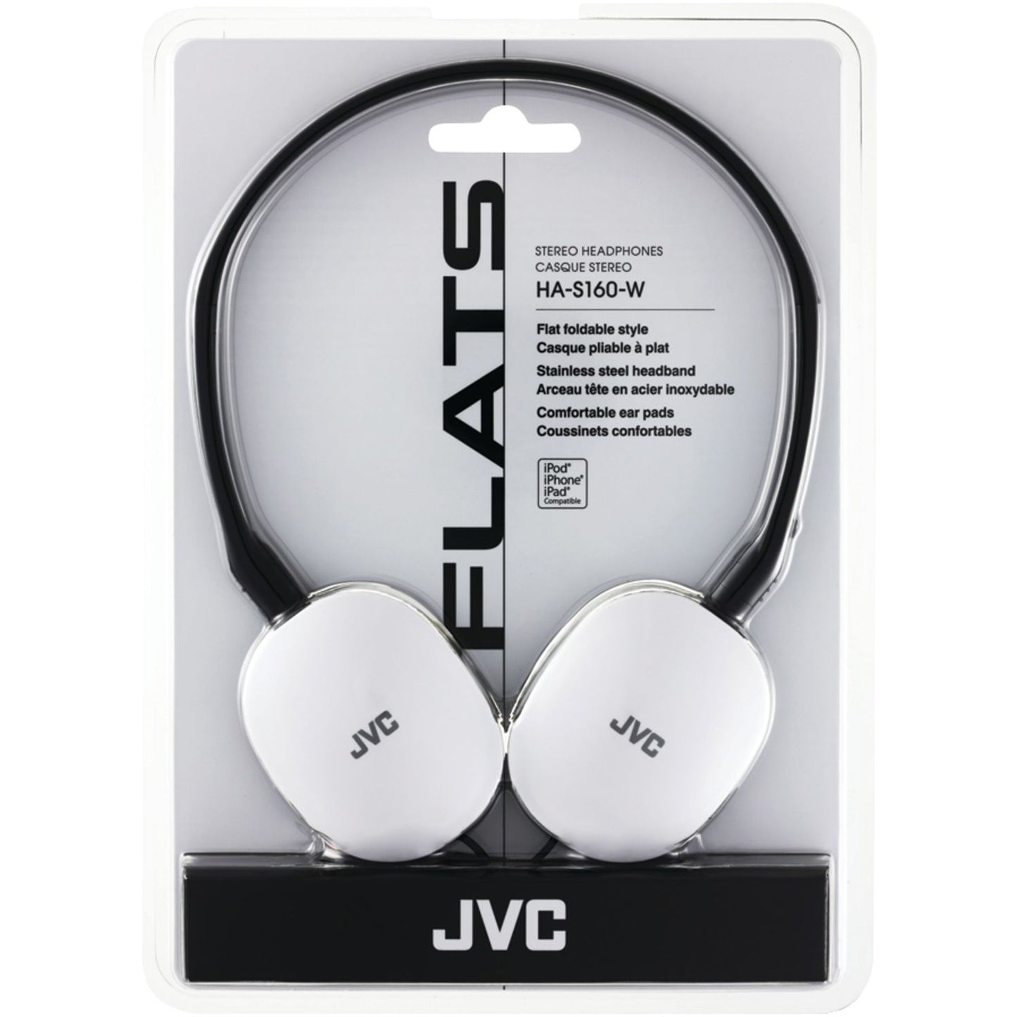 Jvc Ha-S160-W White "Flats" Ltwt Foldable Hp's