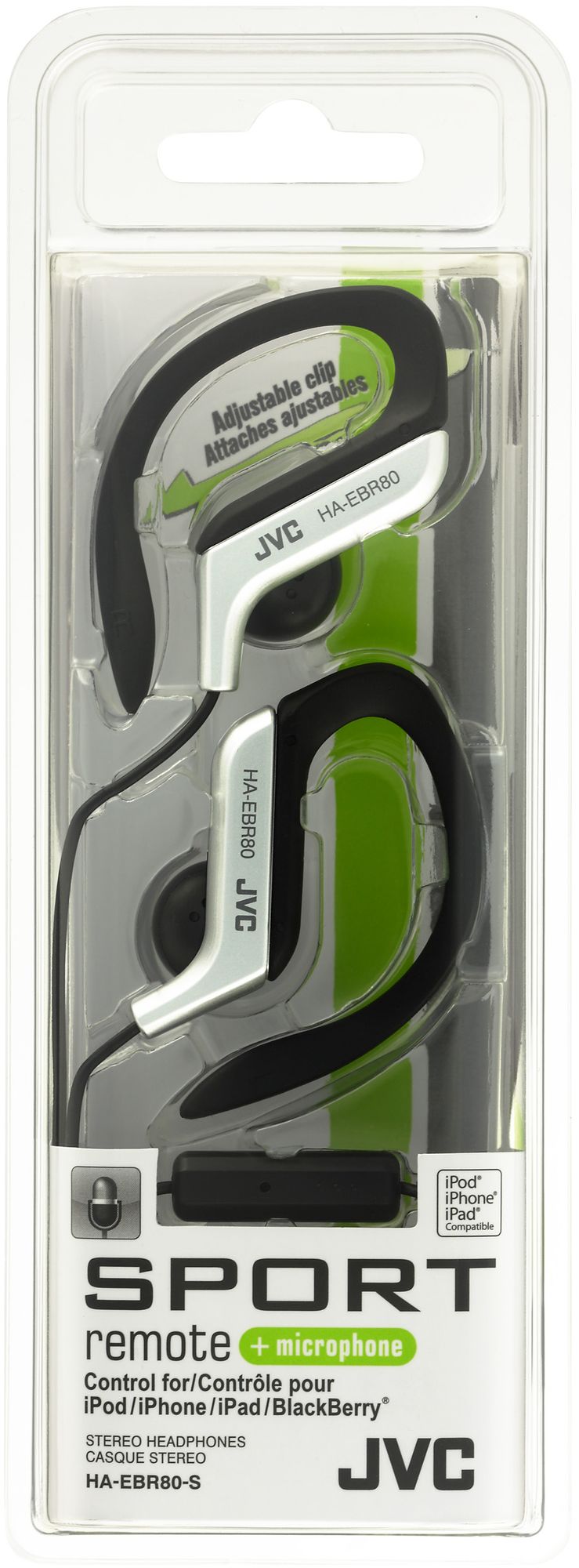 JVC HA-EBR80 Sports Earbuds - Silver