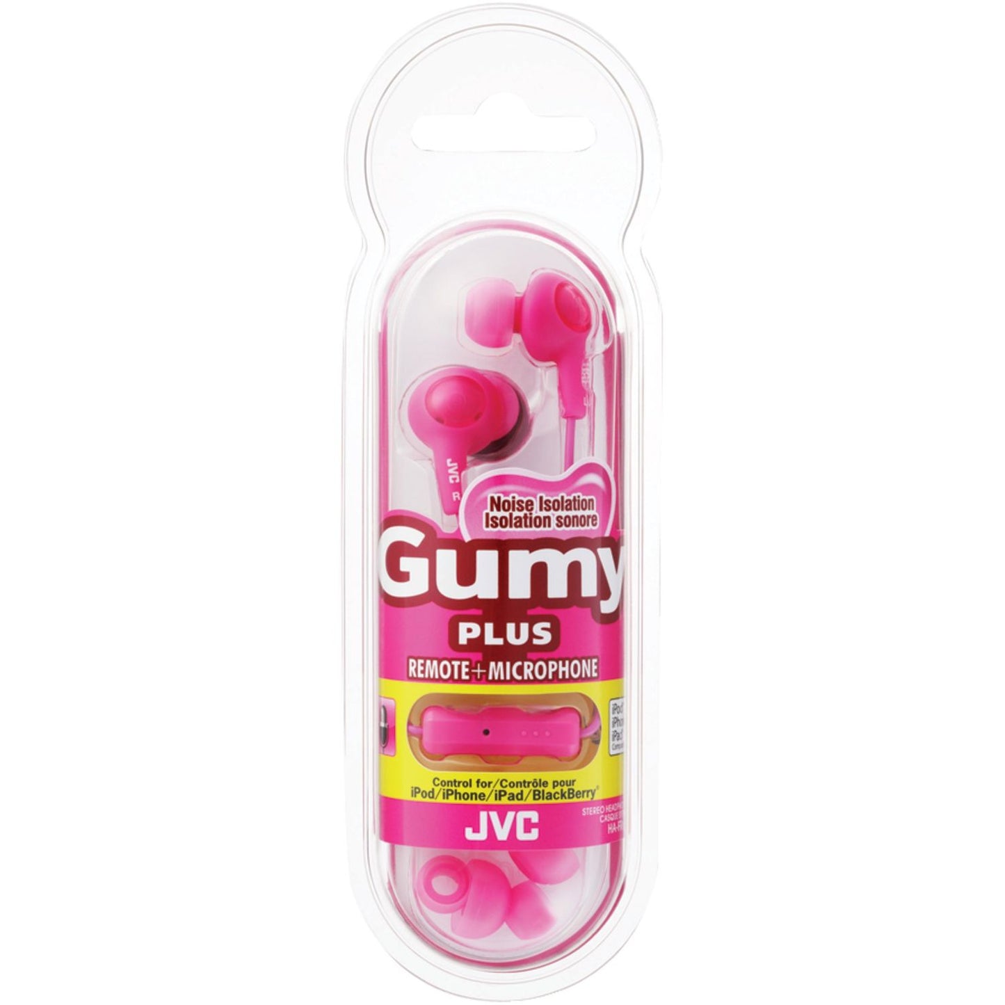 JVC Gumy Plus Earbuds with Mic - Pink
