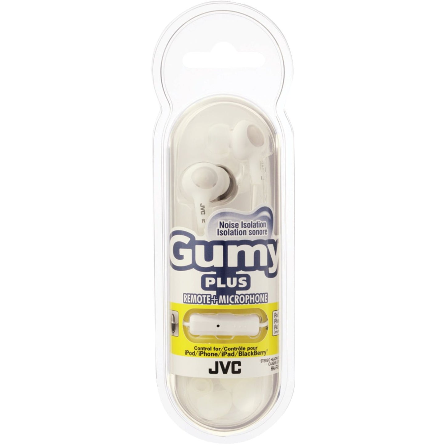 JVC Gumy Plus Earbuds with Mic - White