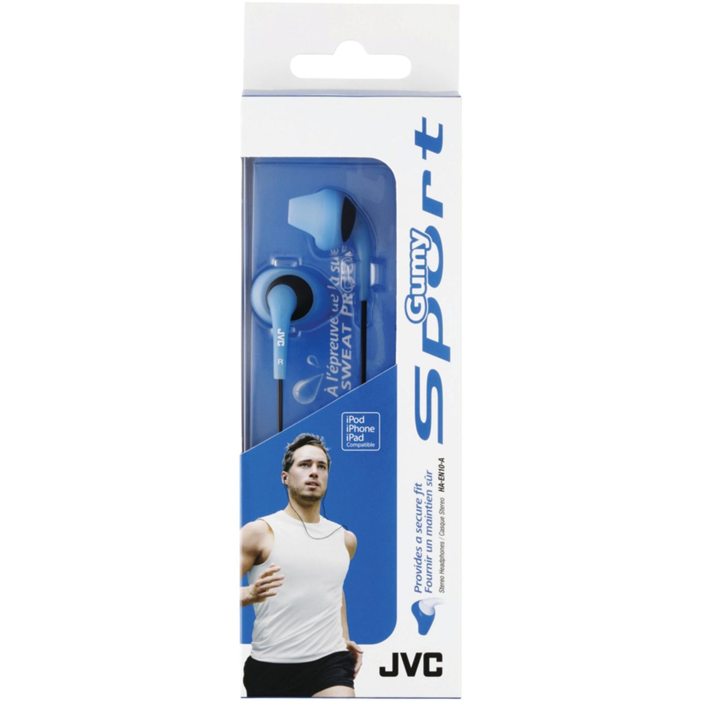 Jvc Haen10a Gumy Sport Secure Fit Earphones Blue