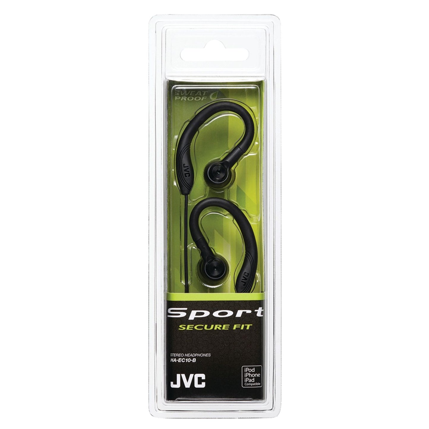 Jvc Haec10b Sports Ear Clip Earbuds Black