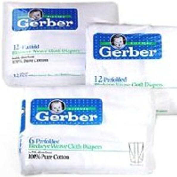 Gerber Childrenswear Diaper Birdseye 6pk Prefold