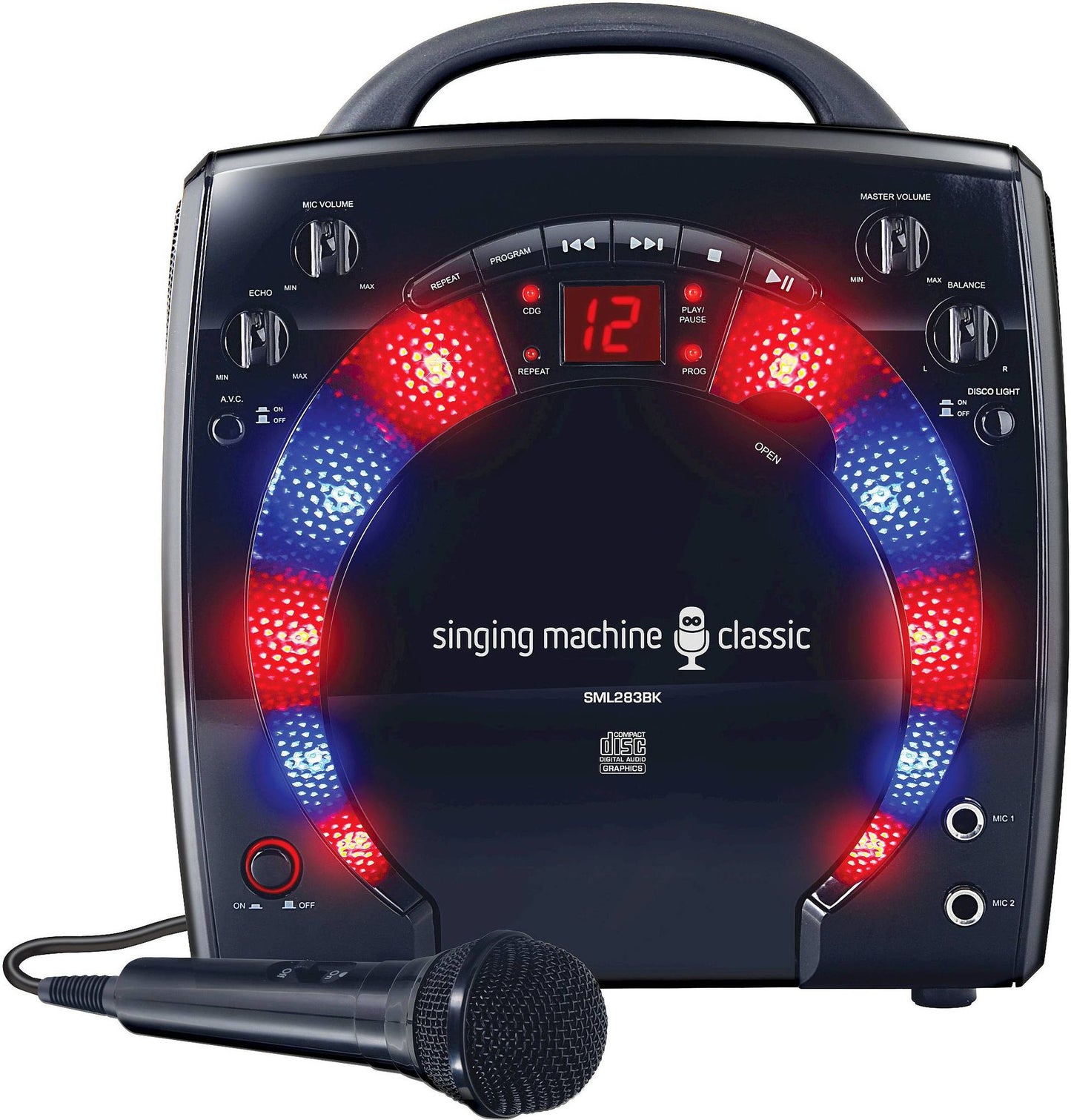 Singing Machine SML283BK Portable Karaoke System