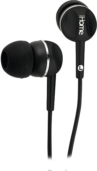 iHome iB5BXC Noise Isolating Earphones Black