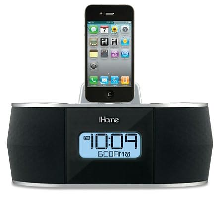 iHome App-Enhanced Dual Alarm Stereo FM Clock Radio for iPad/iPhone/iPod