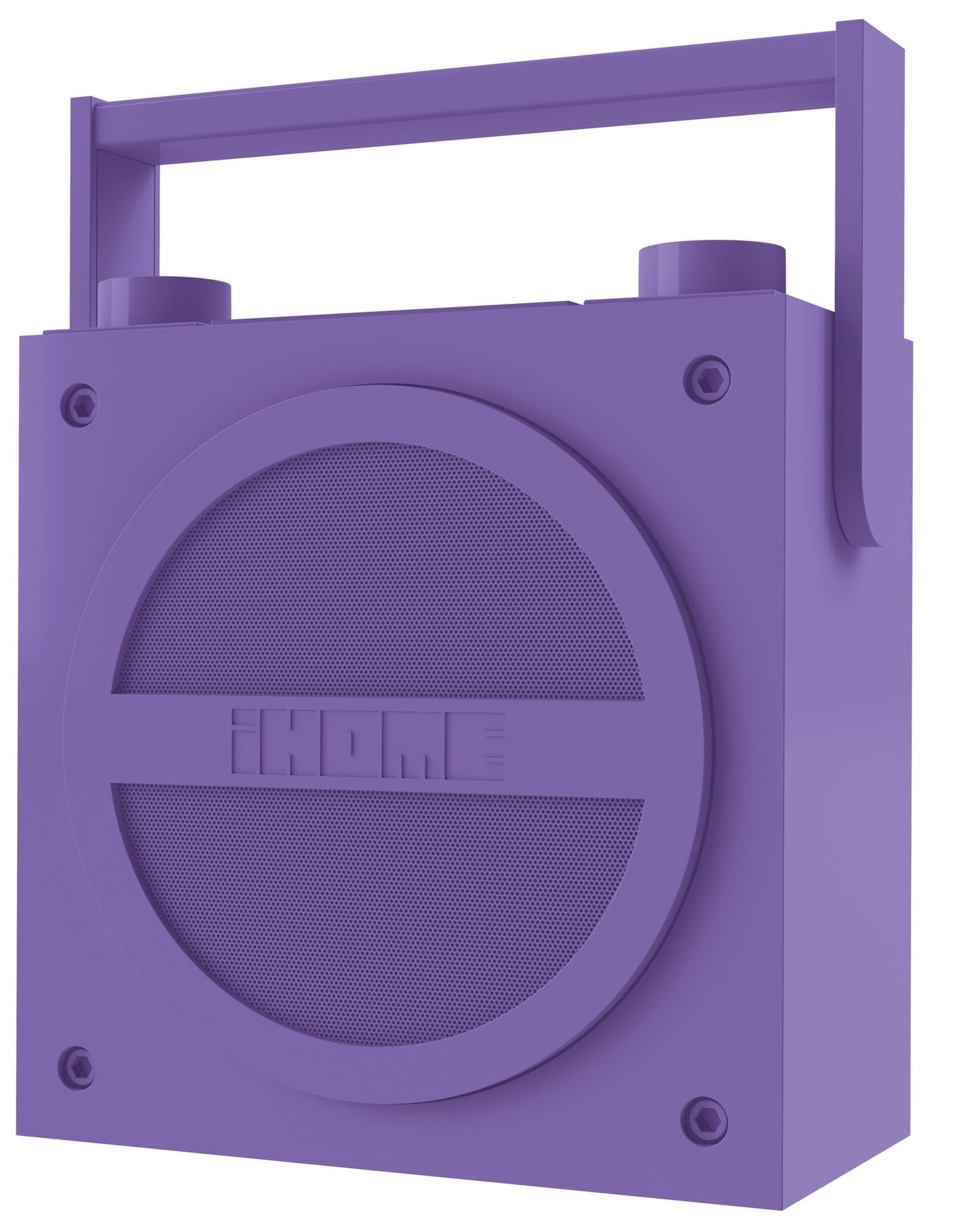 iHome iBT4UC Bluetooth Wireless Rechargeable Boombox with FM Radio - Purple