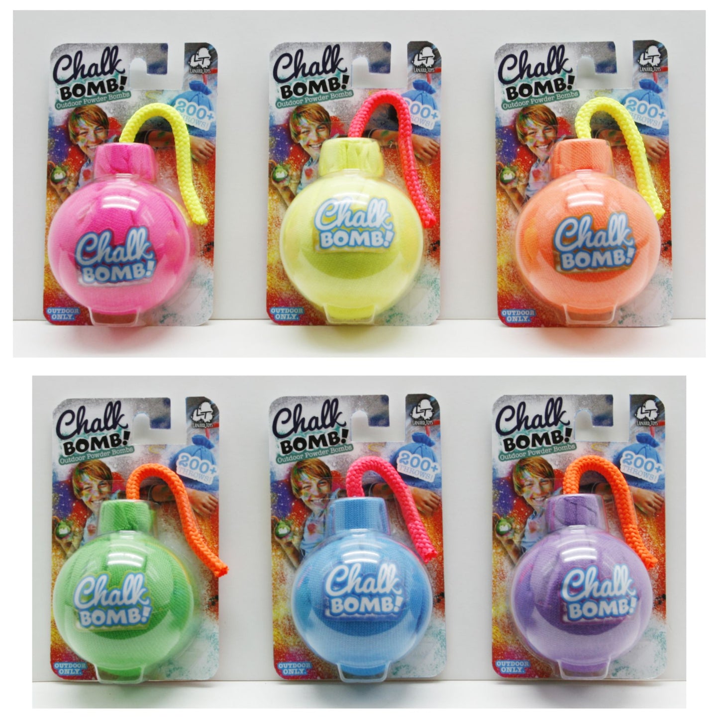 Lanard Chalk Bomb! Outdoor Powder Bombs - 6 Packs