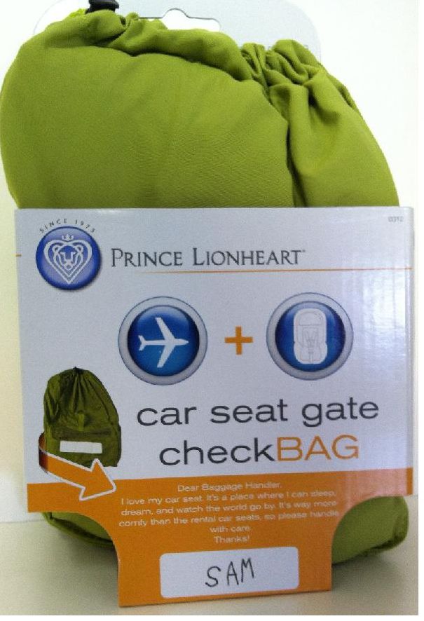 Prince Lionheart  carseat gate checkBAG - Green