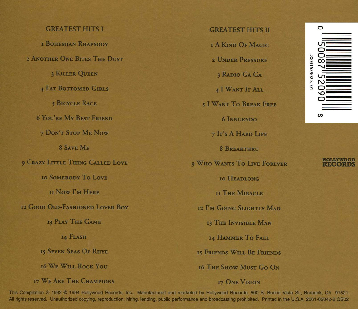 Greatest Hits I & Ii