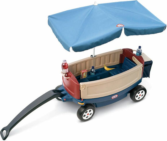 Deluxe Ride and Relax Wagon with Umbrella and Cooler