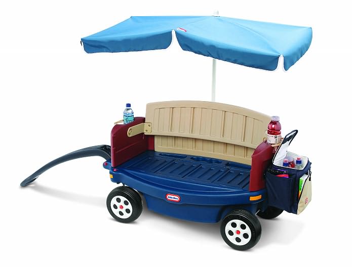 Deluxe Ride and Relax Wagon with Umbrella and Cooler