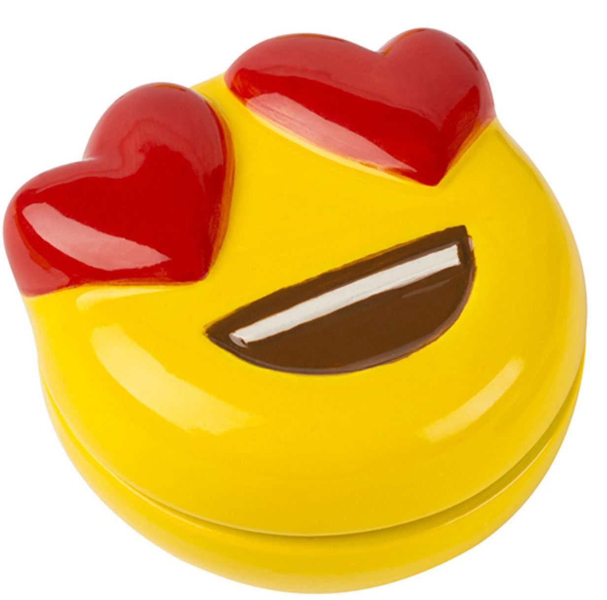 L'emoji Heart Eyes Ceramic Keepsake Box and Keychain