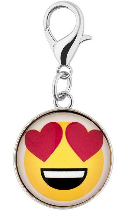 L'emoji Heart Eyes Ceramic Keepsake Box and Keychain