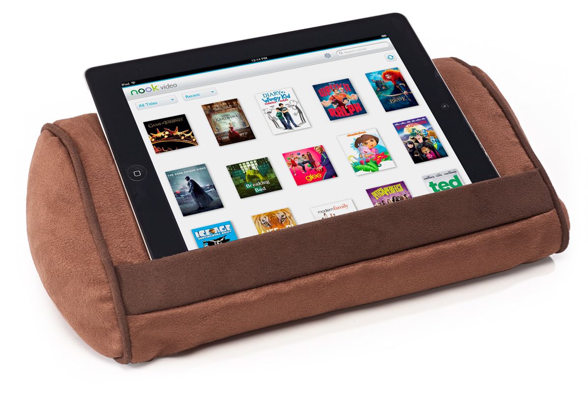 Ultra Suede Tablet Pillow in Brown