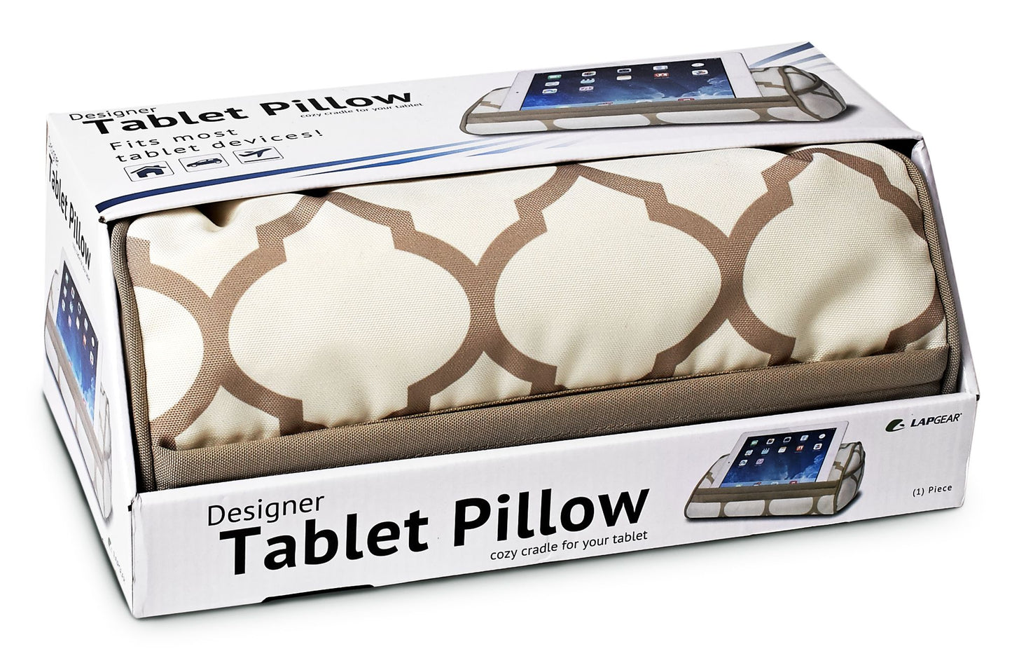 LapGear Designer Tablet Pillow Gold Quatrefoil