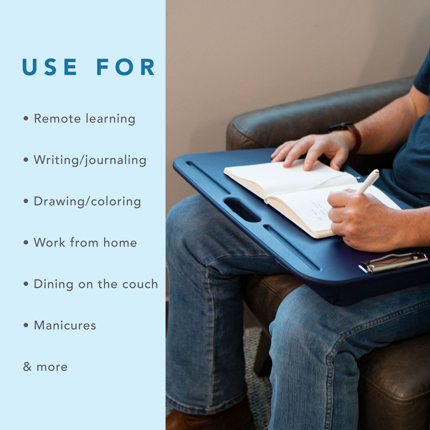 Campus Lap Desk With Clip Medieval Blue