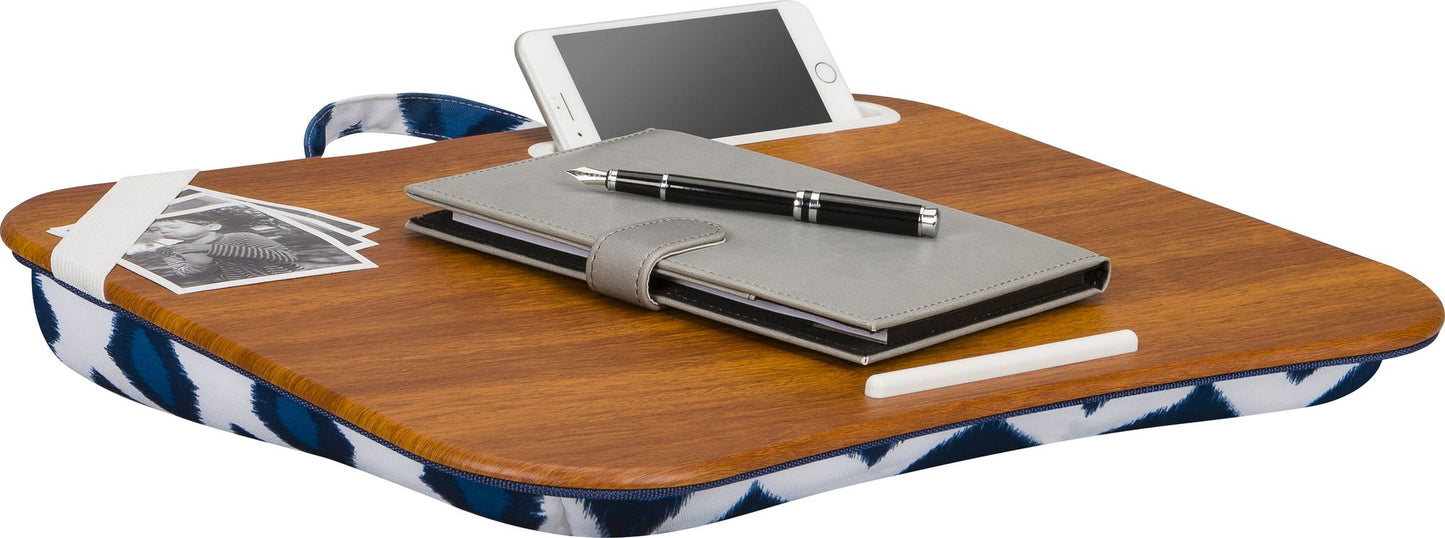 XL Designer Lap Desk Navy Ikat