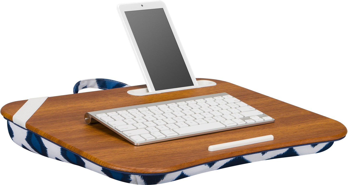 XL Designer Lap Desk Navy Ikat
