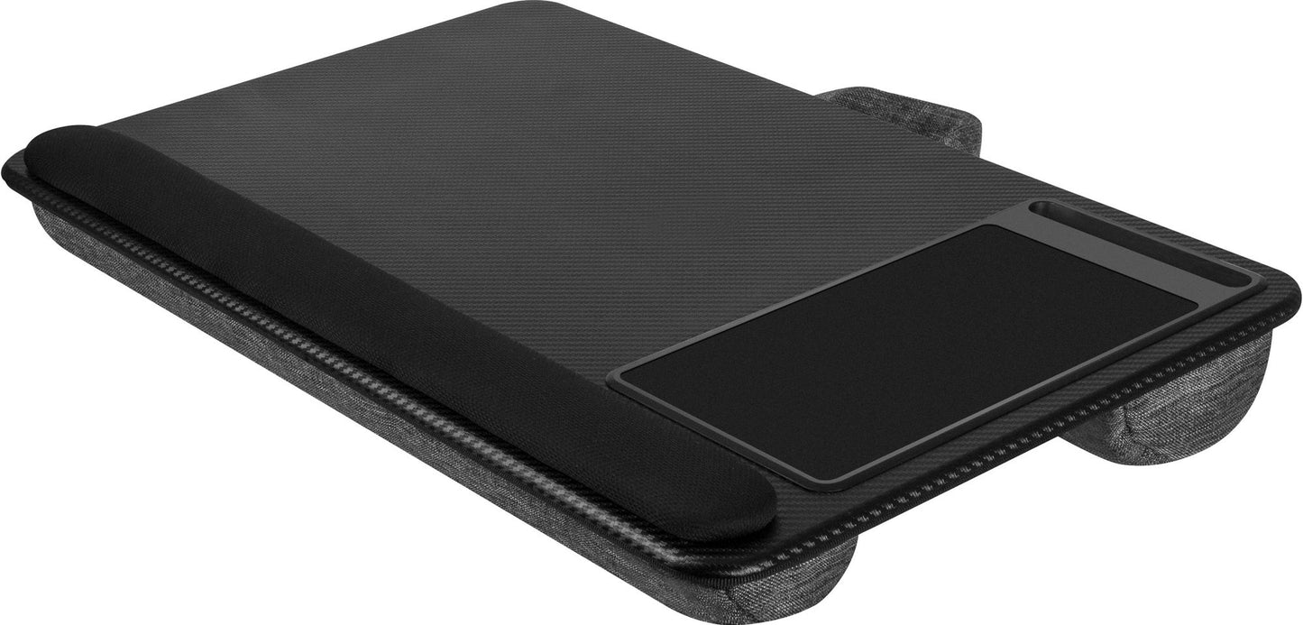 XL Black and Grey Deluxe Laptop Lapdesk with Multipurpose Surface